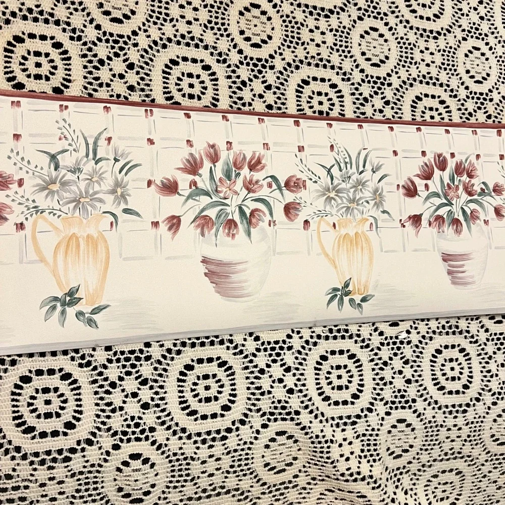 Vintage Floral Bouquet Wallborder | 1 Full Roll | Cottagecore